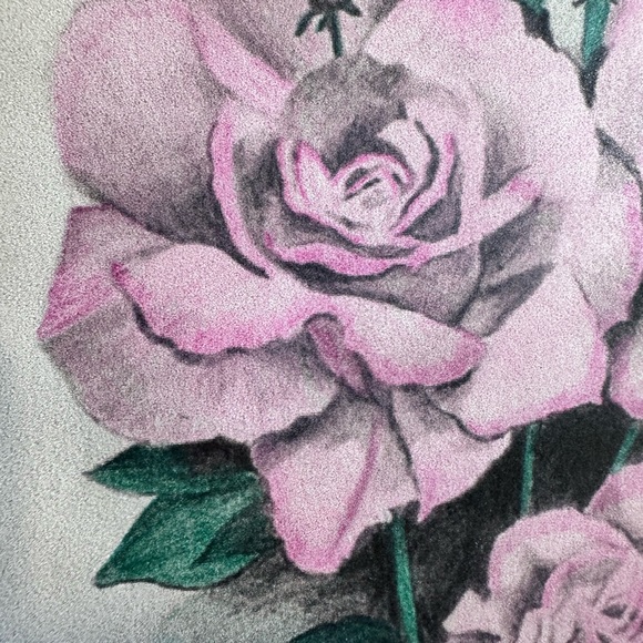 Vtg Framed 'Roses' Signed by Artist in Pencil 10”x12.5” MCM - Picture 3 of 9